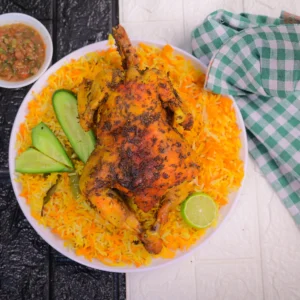 حبه دجاج مندي مع الرز