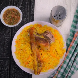 نفر لحم مندي مع الرز