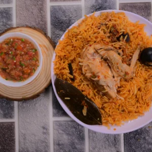 ربع دجاج مضغوط مع الرز