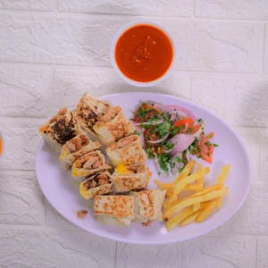 طبق شوارما عربي مقطع